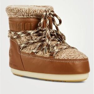 MOON BOOT x CHLOÉ Knit & Leather Snow Boots
